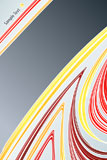 Vector+illustration+of+a+modern+lined+art+background+in+red+and+orange+flowing+colors.+Logo+sample+included.