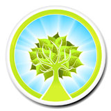 Vector+illustration+of+an+ecological+tree+badge+or+icon.