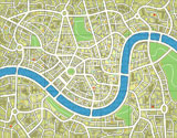 Editable+vector+illustration+of+a+street+map+without+names