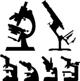 Microscopes+in+detailed+vector+silhouette