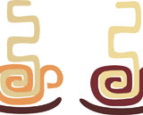 Vector+image+of+coffee+cup%2C+stylized+aztec+ornament.+Isolated.+