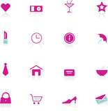 Pink+vector+icon-set+for+internet+web+pages+or+magazines.+Vector+Illustration.