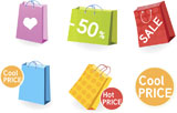 Shopping+bags.+Vector+pack+of+shopping+bag+set.