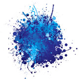 shades+of+blue+abstract+ink+splat+with+white+background