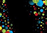 Black+background+with+colorful+bubbles+with+copy+space