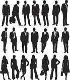 collection+of+business+people+in+silhouette+in+different+poses