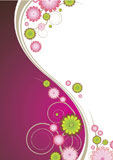 Abstract+floral+background+in+pink+and+brown+with+copy+space