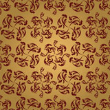 Gold+and+maroon+swirling+seamless+repeat+design+that+will+tile