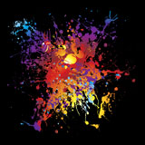 Bright+colorful+grunge+ink+splat+with+black+background
