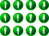 twelve+green+illustrated+business+people+on+raised+buttons