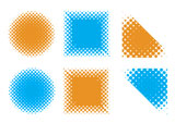 illustrated+collection+of+blue+and+orange+halftone+shapes