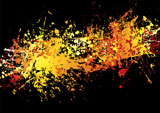 Bright+red+and+yellow+ink+splat+background+with+stream+of+colour