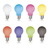 Collection+of+eight+brightly+coloured+light+bulbs+with+shadow