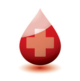 Blood+droplet+icon+with+medical+cross+and+drop+shadow
