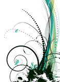 abstract+illustration+with+a+natural+theme+using+leaves+and+green+hues