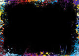 Black+background+with+a+rainbow+ink+splat+border