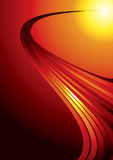 Red+hot+background+with+a+flowing+strand+of+light