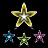 collection+of+abstract+star+shaped+flower+icons+with+shadow