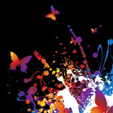 Abstract+bright+rainbow+background+with+ink+and+butterflys