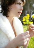 beautiful+woman+in+a+spring+landscape%2C+yellow+flowers