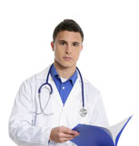 Young+handsome+professional+student+doctor+isolated+on+white