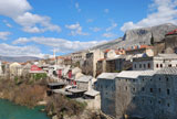 Mostar+Old+Town+on+a+sunny+winter+day.+