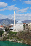 Koski+Mehmed+Pasha+Mosque+in+Mostar+Old+Town+on+a+sunny+winter+day.+