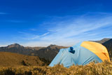 Special+tent+set+on+the+grassland+of+high+mountain.+
