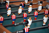 Foosball.+Table+football.+Entertainment+playing+a+miniature+soccer+