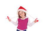 Cute+little+girl+with+a+christmas+hat+