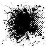 Black+and+white+ink+splat+design+with+halftone+dot+
