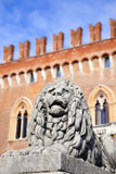 ancient+lion+statue+at+Castle+of+Carimate%2C+Italy+