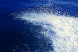 Water+splash+at+the+starboard+boat+side+on+blue+ocean+sea