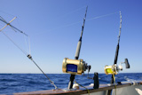 Angler+boat+big+game+fishing+in+saltwater+ocean