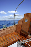 wooden+sailboat+boat+deck+blue+sky+ocean+mediterranean+sea