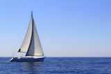 beautiful+sailboat+sailing+sail+blue+Mediterranean+sea+ocean+horizon