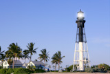 Florida+Pompano+Beach+Lighthouse+palm+trees+and+blue+sky+++