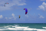 Kite+surf+water+sports+in+Florida+Miami+beach+under+blue+sky