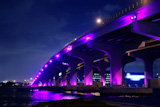 Miami+florida+bridge+night+view+A1A+Mac+Arthur+Causeway+