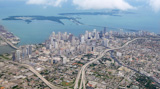 Miami+city+Downtown+aerial+view++blue+sea+buildings+town
