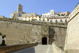 Ibiza+from+castle+balearic+islands+in+Spain.+Mediterranean+touristic+vacation+town