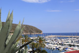 Moraira+marina+port+view+from+agave+in+Alicante+province+Spain