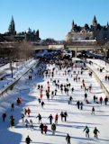 Winterlude+skaters+on+Rideau+Canal+skate-way%2C+Ottawa+Canada.