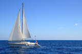 beautiful+sailboat+sailing+sail+blue+Mediterranean+sea+ocean+horizon