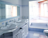classic+blue+bathroom+interior+tiles+decoration+window+light