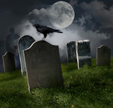 Cemetery+with+old+gravestones+and+moon