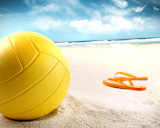 Volleyball+in+the+sand+with+sandals