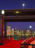 Portland%2C+Oregon+Cityscape+At+Night+From+Beneath+A+Bridge