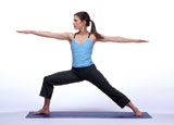 Caucasian+Woman+Posing+On+A+Blue+Yoga+Mat