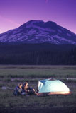 Couple+Camping+Beneath+A+Mountain